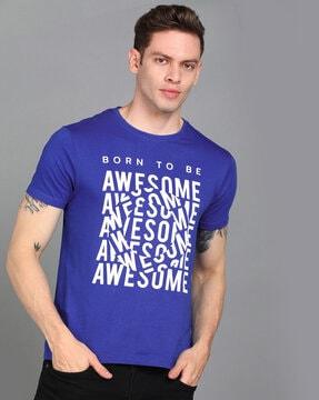 typographic print crew-neck t-shirt