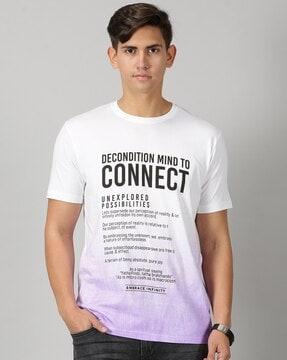 typographic print crew-neck t-shirt