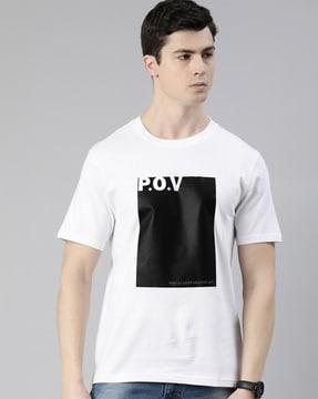 typographic print crew-neck t-shirt