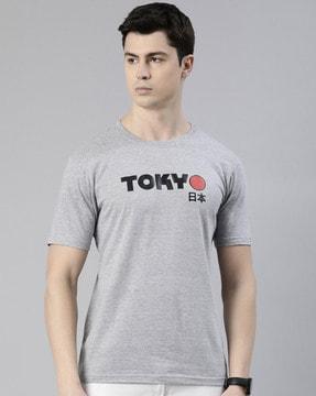 typographic print crew-neck t-shirt