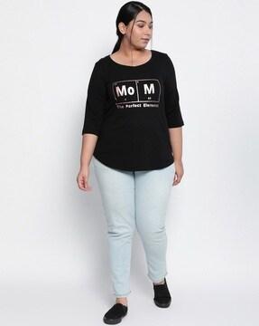 typographic print crew-neck t-shirt