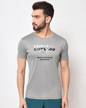 typographic print crew-neck t-shirt