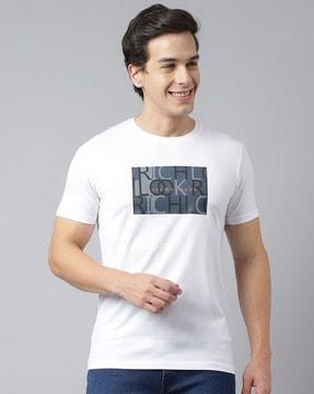 typographic print crew-neck t-shirt