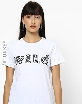 typographic print crew-neck t-shirt