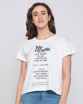 typographic print crew-neck t-shirt