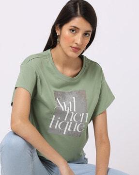 typographic print crew-neck t-shirt