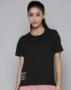 typographic print crew-neck t-shirt