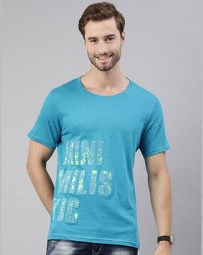 typographic print crew-neck t-shirt