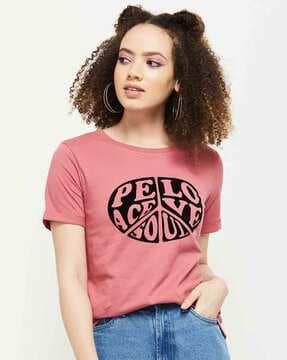 typographic print crew-neck t-shirt