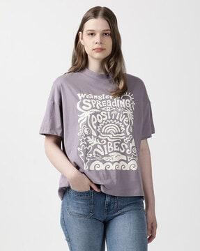 typographic print crew neck t-shirt