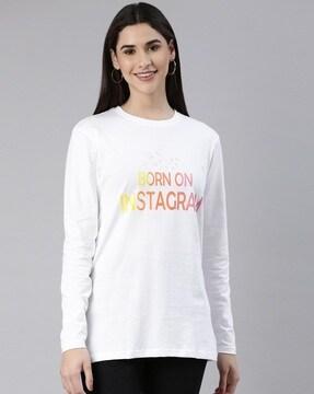 typographic print crew-neck t-shirt