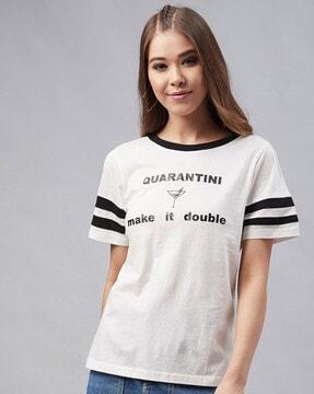 typographic print crew-neck t-shirt