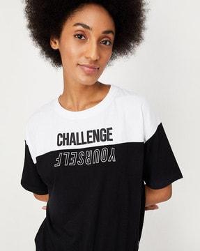 typographic print crew-neck t-shirt