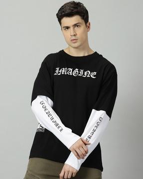 typographic print crew-neck t-shirt