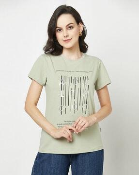 typographic print crew-neck t-shirt