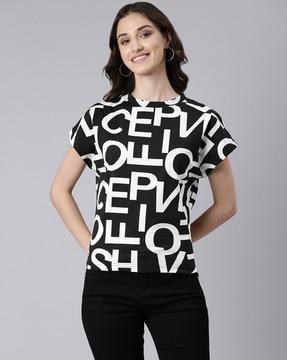 typographic print crew-neck t-shirt