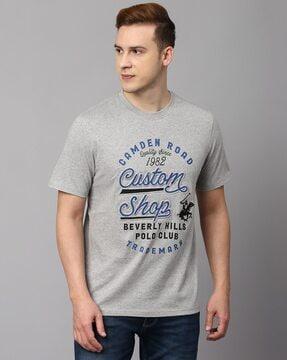 typographic print crew neck t-shirt