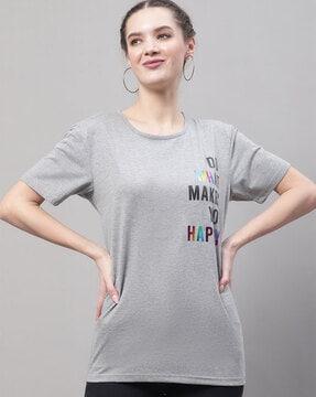 typographic print crew-neck t-shirt