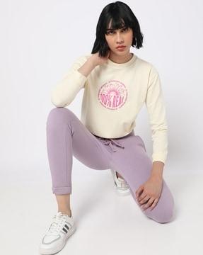 typographic print crew-neck