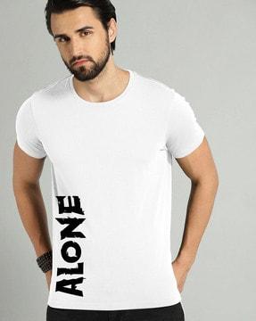 typographic print extra slim fit t-shirt