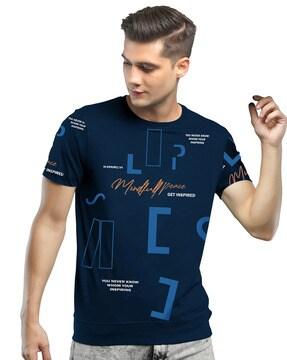 typographic print extra slim fit t-shirt