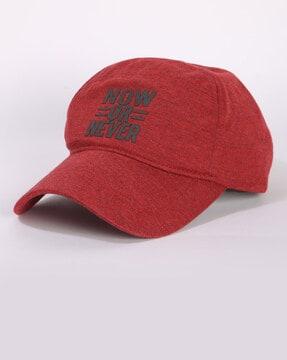 typographic print flat cap