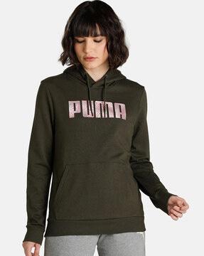 typographic print hooded sweatshirt