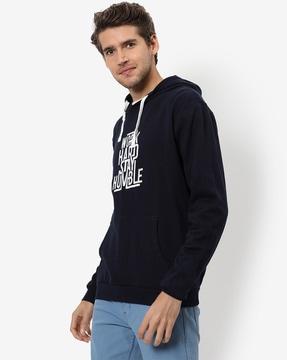 typographic print hoodie sweatshirt 