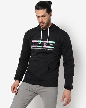 typographic print hoodie sweatshirt