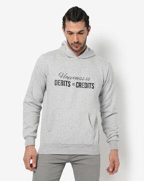 typographic print hoodie sweatshirt