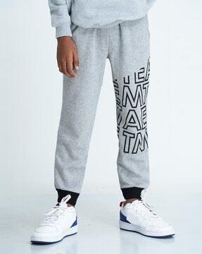 typographic print jogger pants 