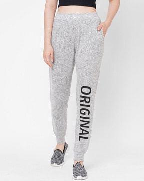 typographic print joggers