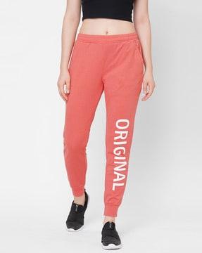 typographic print joggers