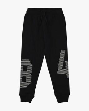 typographic print joggers