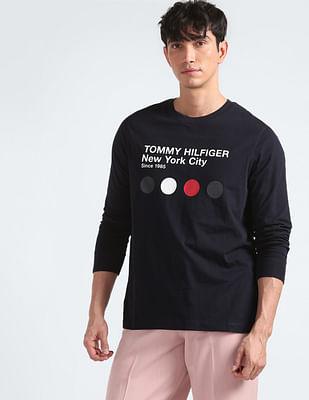 typographic print long sleeve t-shirt