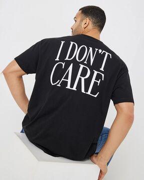 typographic print oversized crew-neck t-shirt