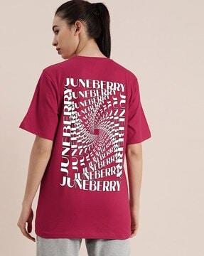 typographic print oversized round-neck t-shirt