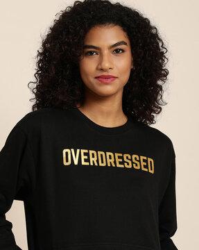 typographic print oversized sweatshirt