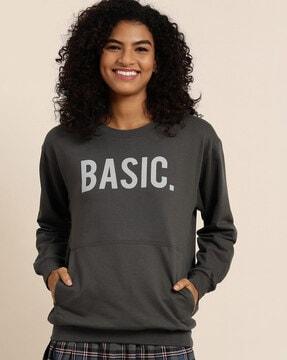 typographic print oversized sweatshirt