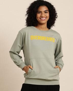 typographic print oversized sweatshirt