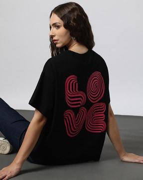 typographic print regular fit crew-neck t-shirt