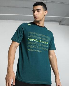 typographic print regular fit crew-neck t-shirt