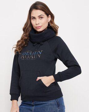 typographic print regular fit sweatshirt