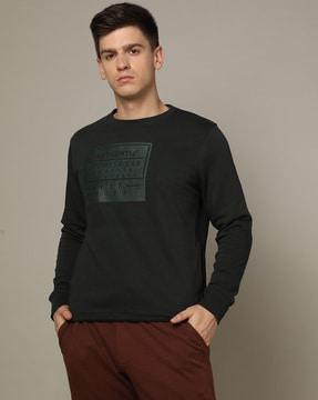 typographic print regular fit sweatshirt