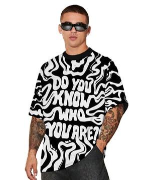 typographic print regular fit t-shirt