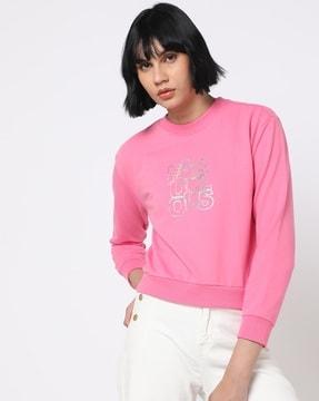 typographic print relaxed fit sweatshirt