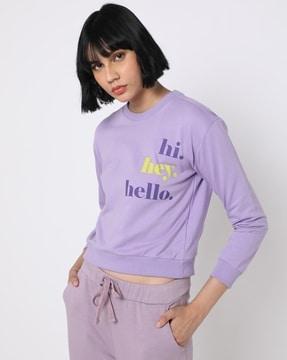 typographic print relaxed fit sweatshirt