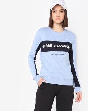 typographic print round-neck sweatshirt