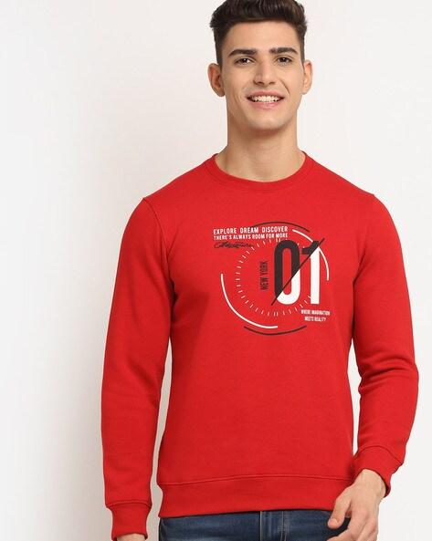 typographic print round-neck sweatshirt