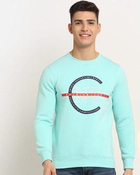 typographic print round-neck sweatshirt